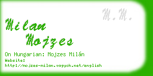 milan mojzes business card